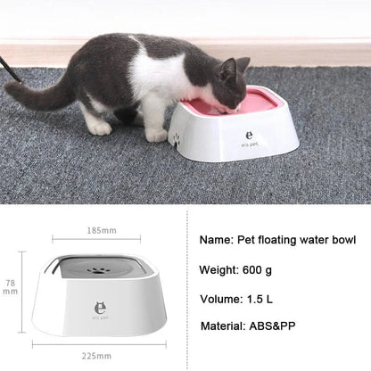 Dog Drinking Water Bowl with Floating Design - Non-Wetting, Non-Skid, Large Capacity